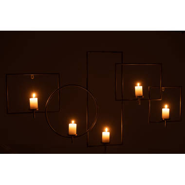 Circuit bronze metal wall deals candle holder